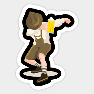 Lederhosen Dabbing' Cool Beer Lederhosen Sticker